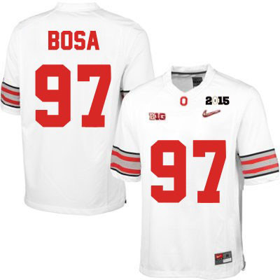 Ohio State Buckeyes Men's Joey Bosa #97 White Authentic Nike Diamond Quest 2015 Patch College NCAA Stitched Football Jersey UB19C36FS